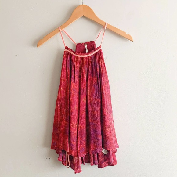 Free People Red Halter Blouse - Picture 2 of 5